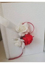 Книга за гости на сватба в червено и бяло Red Roses Passion